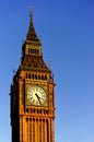 Big Ben in the sunny day blue sky. Artistic water colour filter - Palette Knife