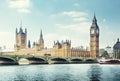 Big Ben in sunny day, London Royalty Free Stock Photo