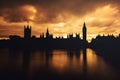 Big ben, sunset,London UK Royalty Free Stock Photo