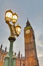 Big Ben tower clock at London, England Royalty Free Stock Photo