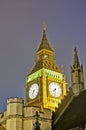 Big Ben tower clock at London, England Royalty Free Stock Photo