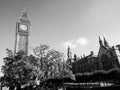 Big Ben tower, the famous Great Bell of the striking clock of the Palace of Westminster in gothic style