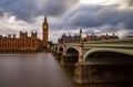 Big Ben Under Heavy Cloud after The Rain