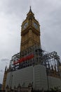 Big Ben under renovation on Great George Street Royalty Free Stock Photo