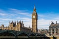 Big Ben and Westminster abbey in London, England Royalty Free Stock Photo