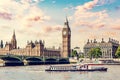 Big Ben, Westminster Bridge on River Thames in London, England, UK Royalty Free Stock Photo