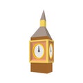 Big Ben in Westminster, London icon, cartoon style Royalty Free Stock Photo