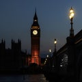 Big Ben and Westminster Palace Reflected on Thames Royalty Free Stock Photo