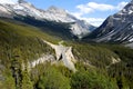 Big Bend on The Icefield Parkway,Canadian Rockies,Canada Royalty Free Stock Photo