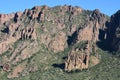 Big Bend National Park cliff face from Window trail; sandstone cliffs and forest scene Royalty Free Stock Photo