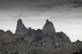 Big Bend National Park - The Mules Ears - Monochrome Royalty Free Stock Photo