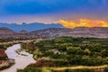 Big Bend National Park, near Mexican border, USA, sunset Royalty Free Stock Photo