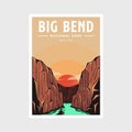 Big Bend National Park poster vector illustration design