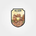Big bend national park vector logo symbol illustration design, travel logo collection design Royalty Free Stock Photo