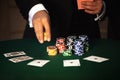 Big bet in poker game Royalty Free Stock Photo