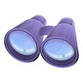 Big binoculars icon, cartoon style Royalty Free Stock Photo