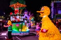 Big Bird and Bird in Sesame Street Christmas Parade at Seaworld 35 Royalty Free Stock Photo