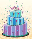 Big birthday cake Royalty Free Stock Photo