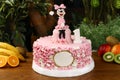 Kids birthday party cake - mickey mouse consept Royalty Free Stock Photo