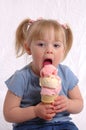 A big bite of Ice Cream Royalty Free Stock Photo