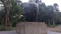 The big and black Buddha head Royalty Free Stock Photo