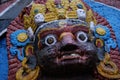 The big black god statue Nepal-face