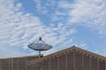 Big Black Satellite Dish on the roof Royalty Free Stock Photo