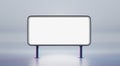 Big blank billboard display, front view. Mockup white LCD screen, digital monitor or stand for outdoor ad. Horizontal Royalty Free Stock Photo