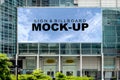 Big blank billboard at modern building Royalty Free Stock Photo