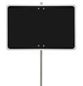 Big Blank Black Road Street Warning Sign Announcement Copy Space