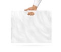 Big blank plastic bag mock up holding in hand. Large empty polyethylene package