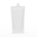 Big Blank Plastic Spouted Pouch For Sauce, Mayonnaise Or Ketchup