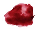Big Blob of Dark Red Watercolor Royalty Free Stock Photo