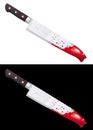 Big bloody knife isolated Royalty Free Stock Photo