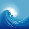 Big Blue Abstract Wave Background Royalty Free Stock Photo