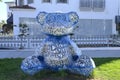 Big blue bear sculpture