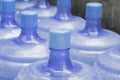 Big blue bottles of drinking water Royalty Free Stock Photo
