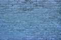 Big blue brick wall. Many elements shown, masonry texture visible Royalty Free Stock Photo