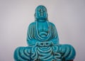 A big blue buddha meditating Royalty Free Stock Photo