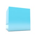 Blue cube on white background Royalty Free Stock Photo