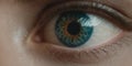 Big blue eye close-up Royalty Free Stock Photo