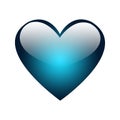 A Big Blue Glossy Heart