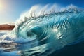 A big blue ocean wave. Seascape