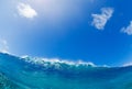 Big blue ocean Wave sunny sky Royalty Free Stock Photo