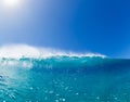 Big blue ocean Wave sunny sky Royalty Free Stock Photo