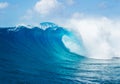 Big blue ocean Wave sunny sky Royalty Free Stock Photo