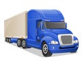 Big blue truck vector illustration