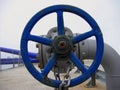 Big blue valve Royalty Free Stock Photo
