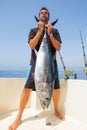 Big Bluefin tuna catch by fisherman Royalty Free Stock Photo