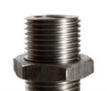 Big bolt with nut close-up Royalty Free Stock Photo